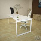 שולחן משרדי מזכוכית דגם RIO