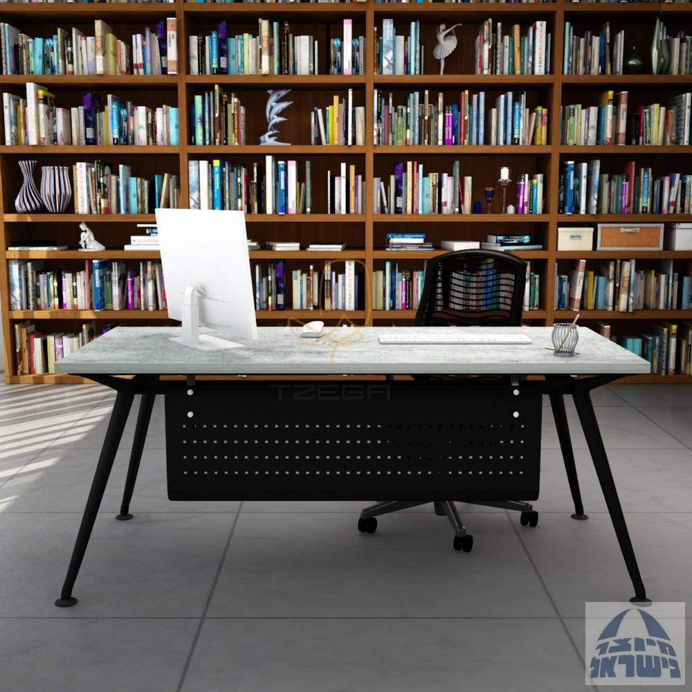 ספיי שולחן עבודה לחדרי מזכירות כולל מסתור מתכת