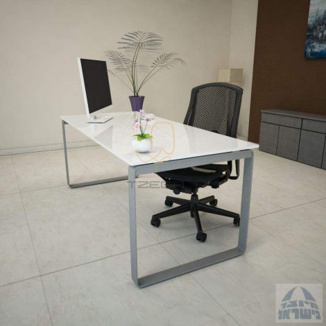 שולחן משרדי מזכוכית דגם RIO